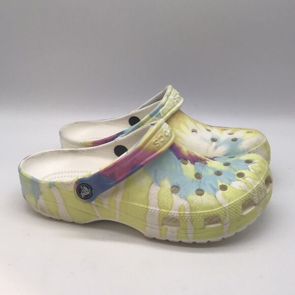 Crocs Tie-Dye Clogs Men's 6 - Women's 8 Pastel Comfort Shoes Slip On Sandals - Picture 3 of 11